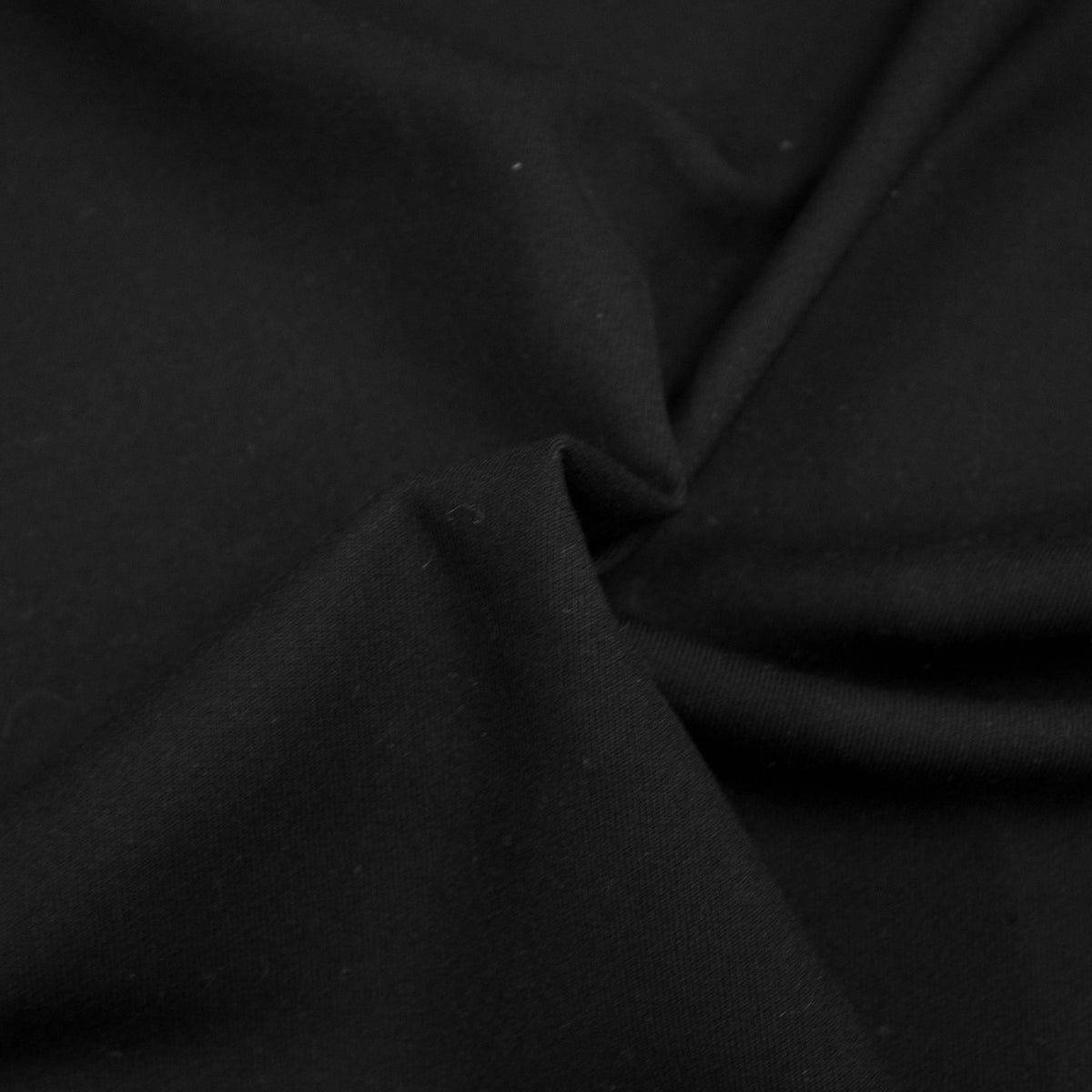 Okin Black Polyester Twill Stretch THE FABRIC SALES