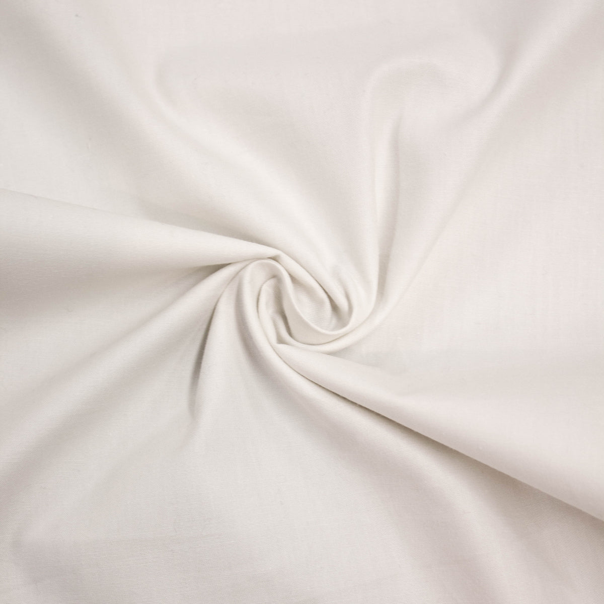 Organic Cotton White Poplin Fabric, 150cm