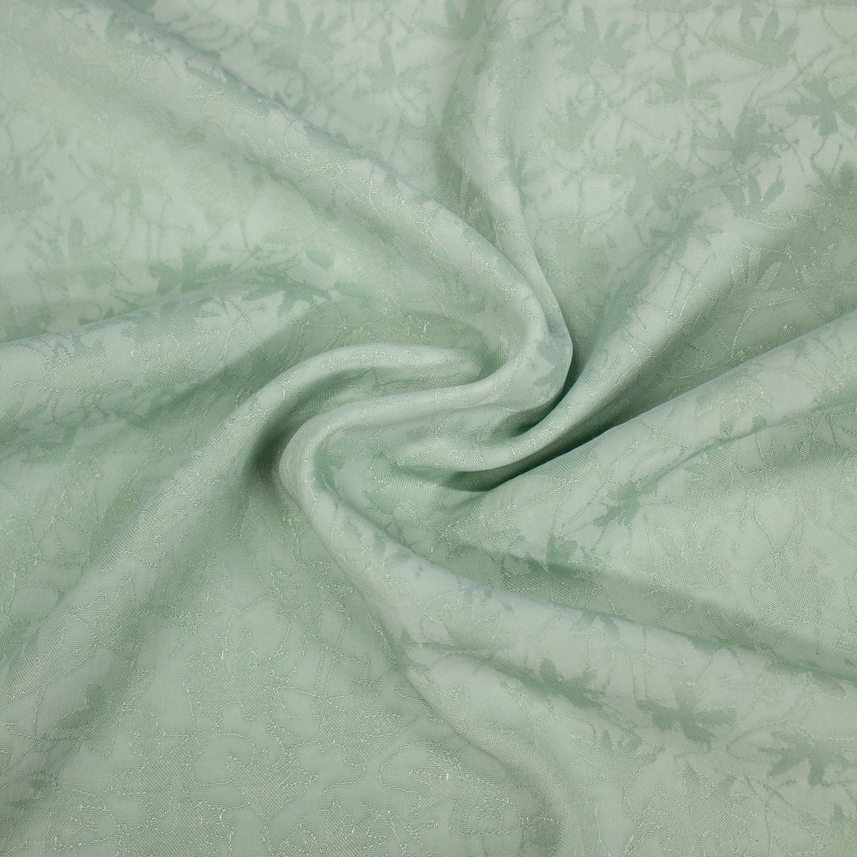 viscose fabric for dresses Viscose Jacquard Fabric Floral Mint Green