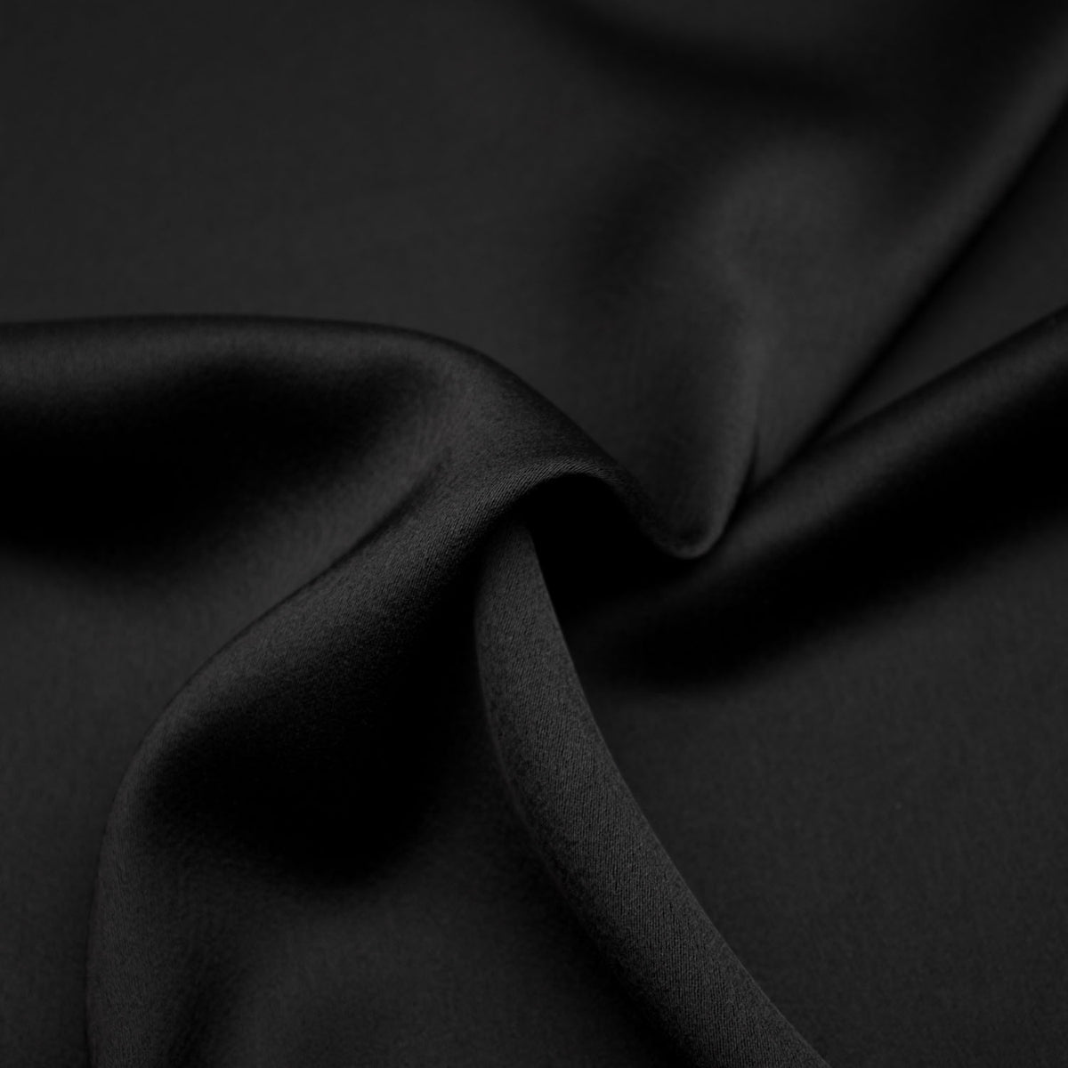 Charlize Black Polyester Satin THE FABRIC SALES