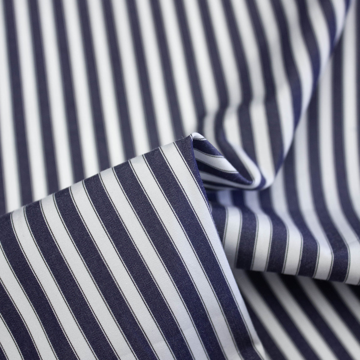 Blue Striped Poplin Fabric 97206 – Fabrics4Fashion