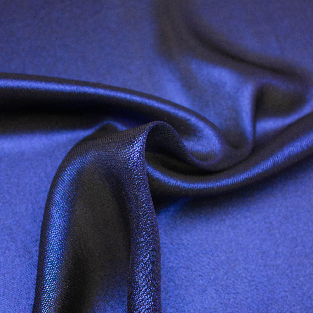 Solid Royal Blue 100% Stretch Silk Satin Lining Fabric by the Yard