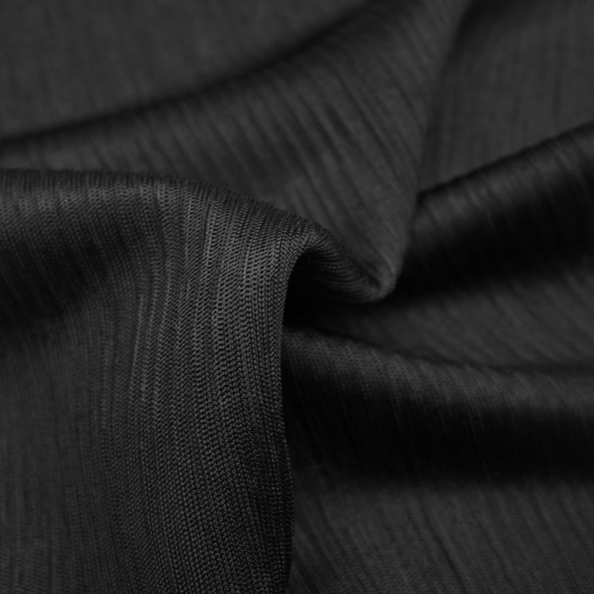 Black Ribbed Fabric 