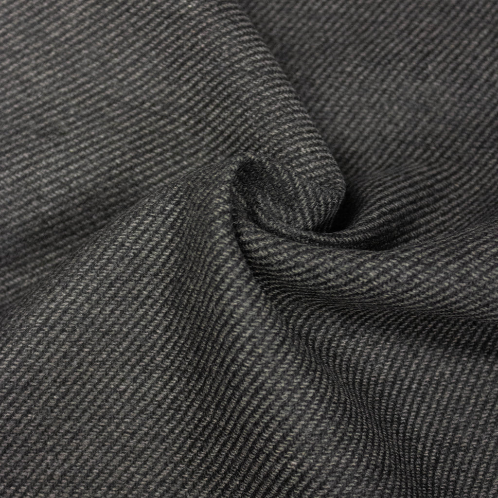 Wool Coating Fabric Twill Dark Grey | THE FABRIC SALES