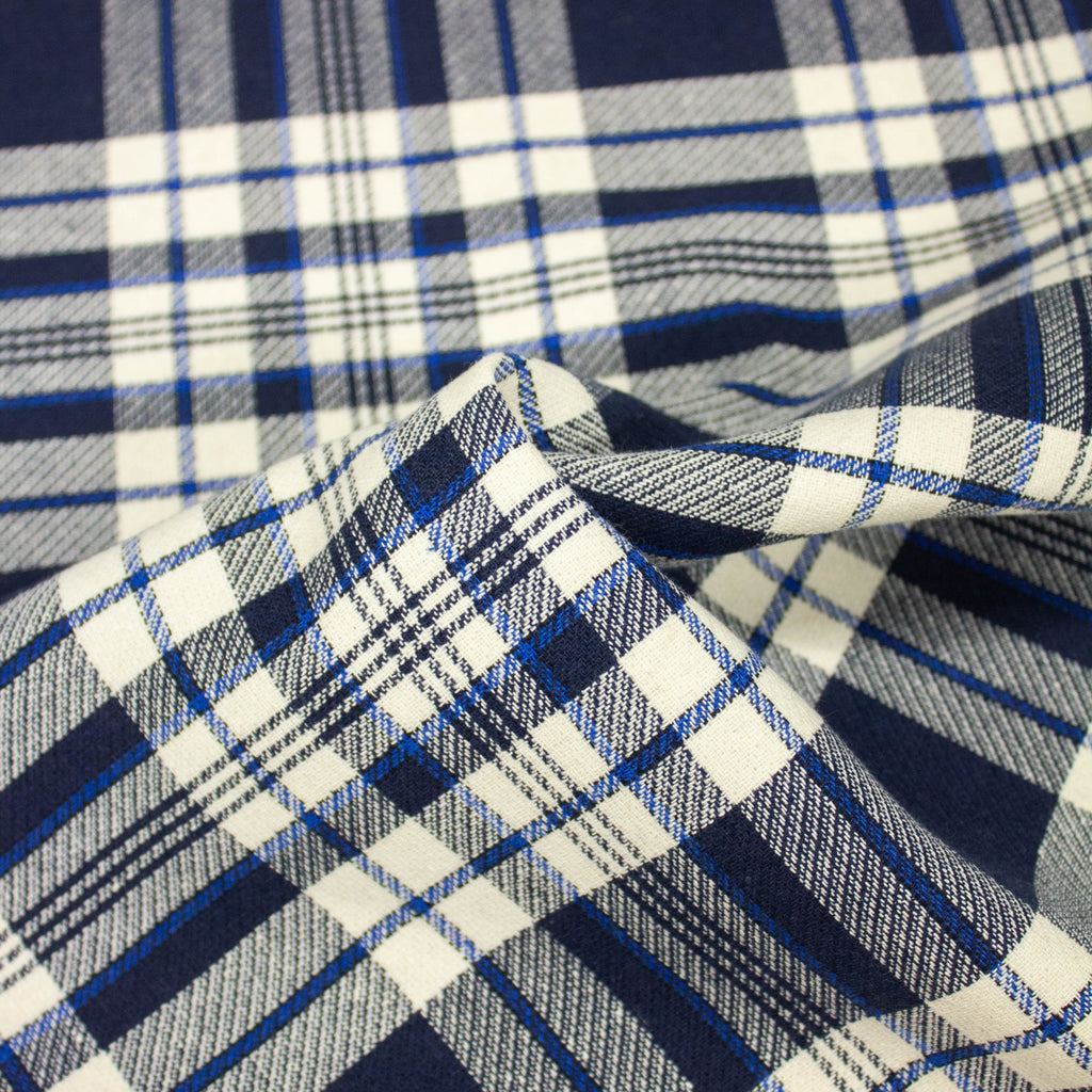 Wool Check Fabric Blue | THE FABRIC SALES