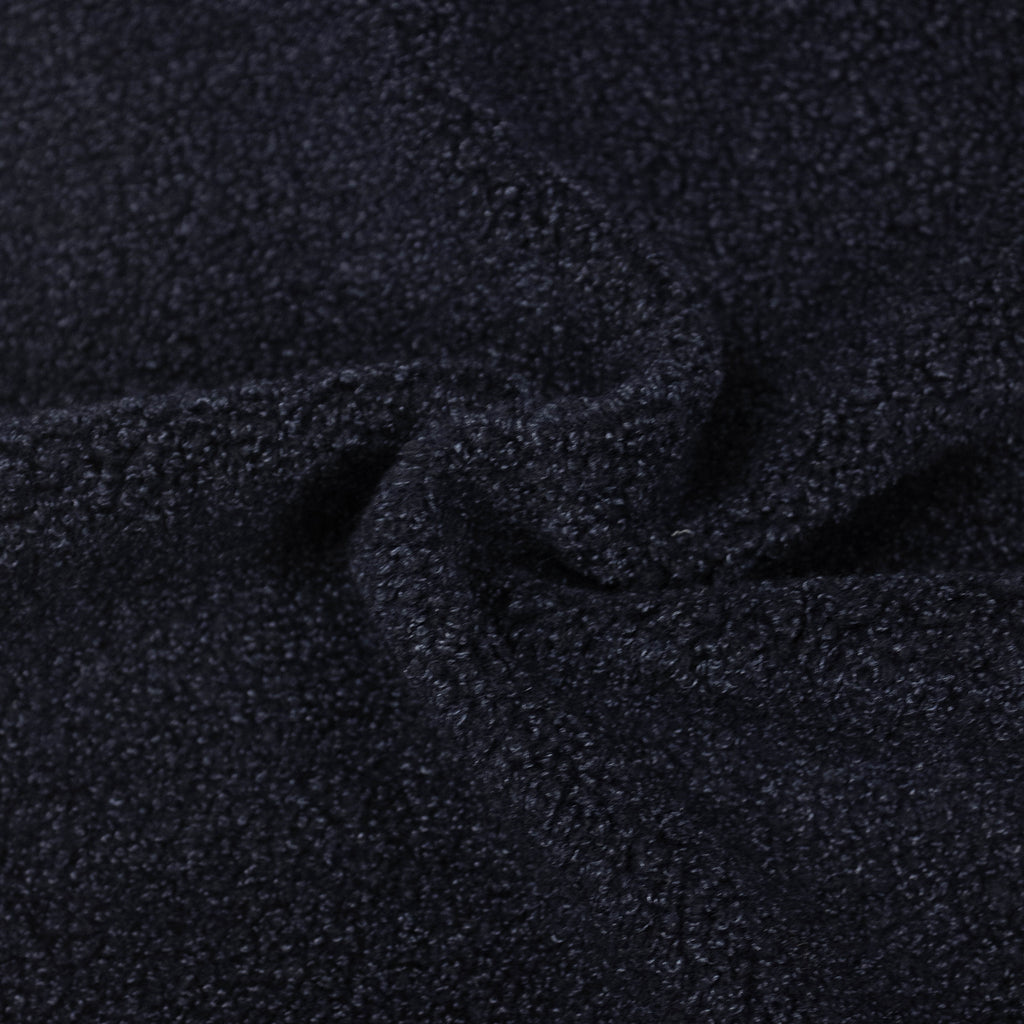 Dark Blue Textured Polyester Stretch Fabric | THE FABRIC SALES