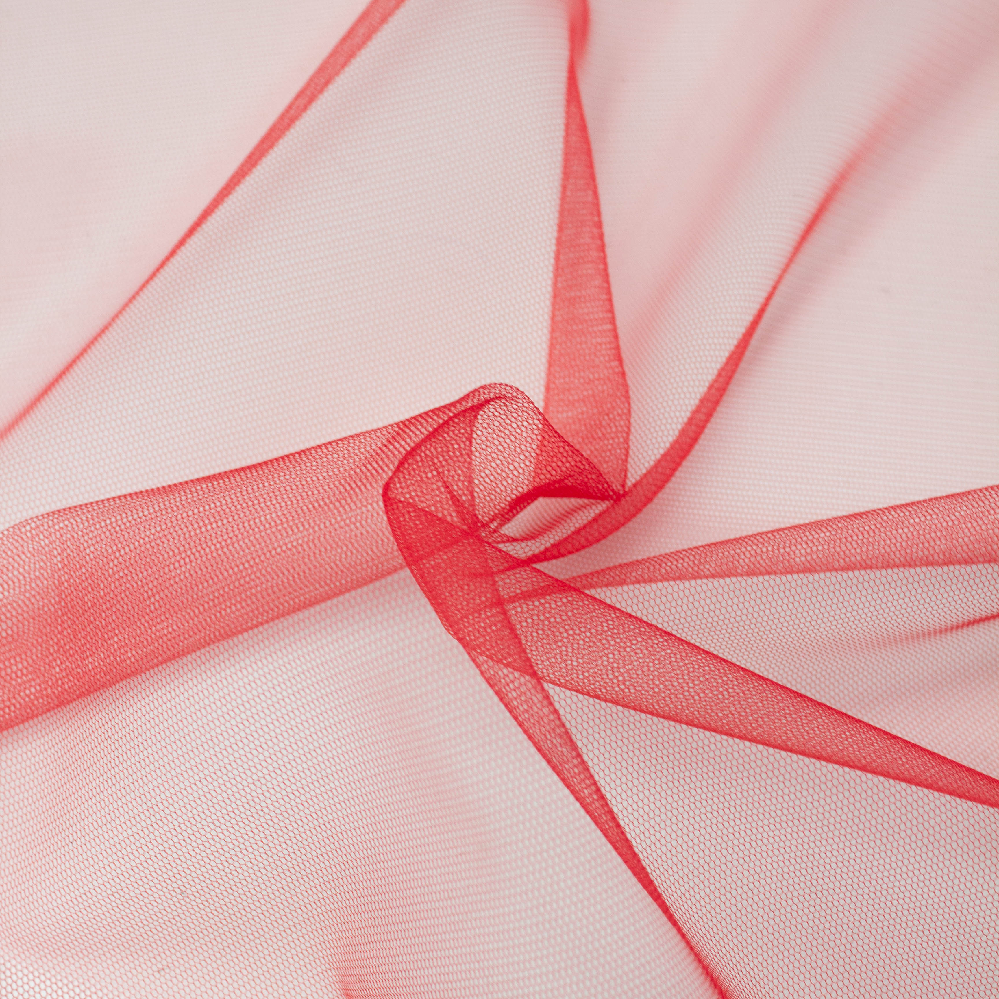 Nean Red Polyester Tulle Fabric THE FABRIC SALES