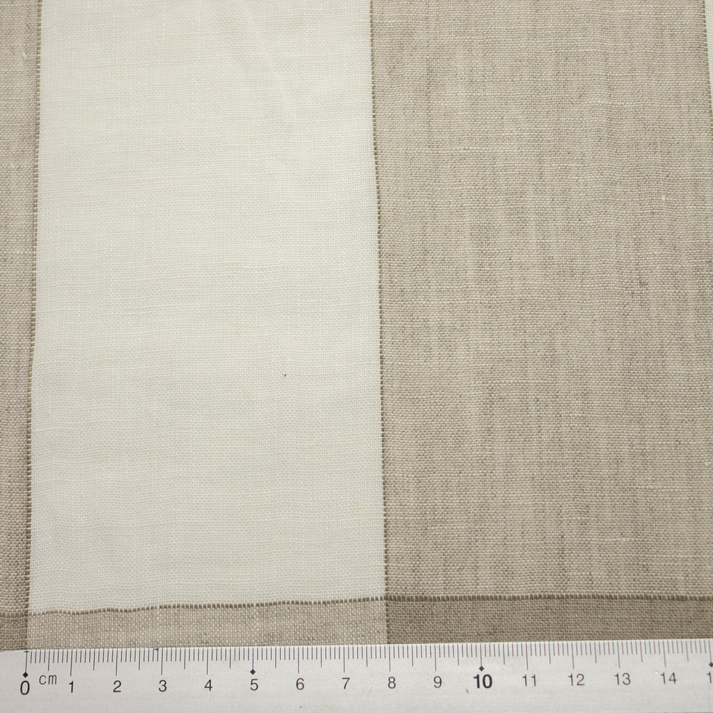 Beige Check Textile Linen Fabric Checks Beige | THE FABRIC SALES