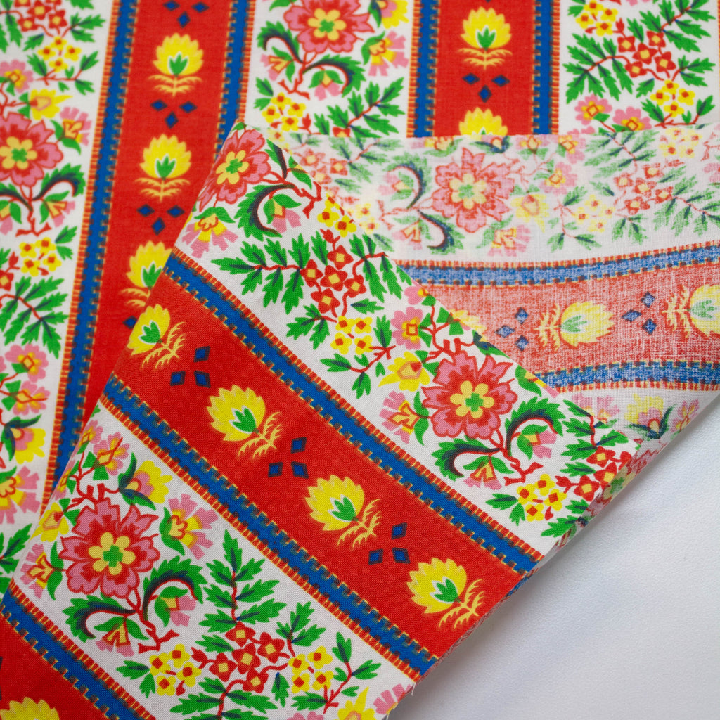 Cotton Fabric Multicolour Floral Print | THE FABRIC SALES