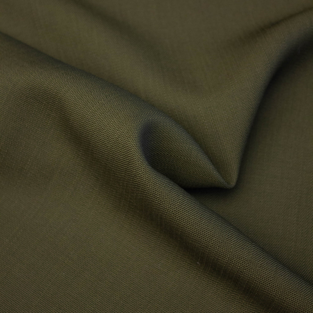 Lut Khaki Green Wool Suiting