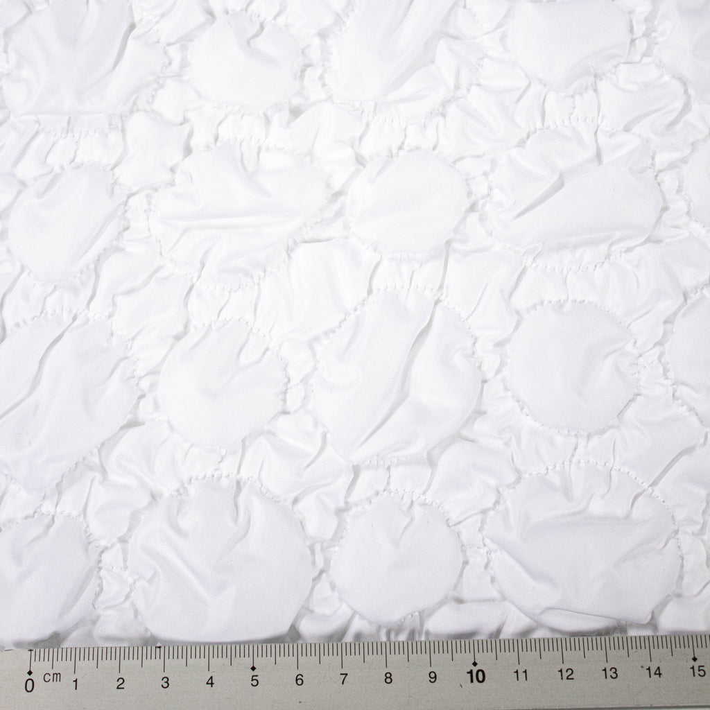 White Textured Wadding Fabric | THE FABRIC SALES