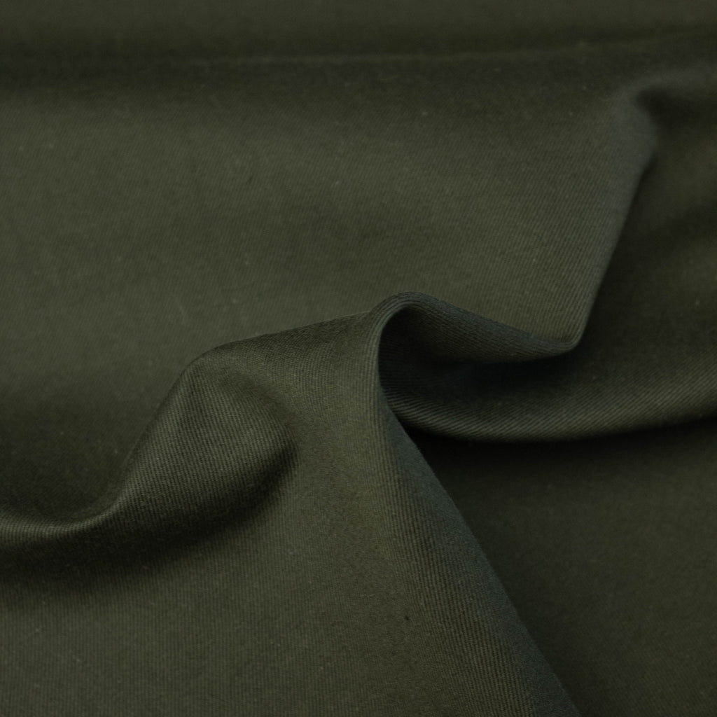 Jonas Khaki Green Cotton Twill SHOWROOM SAMPLE 34CM x 60CM