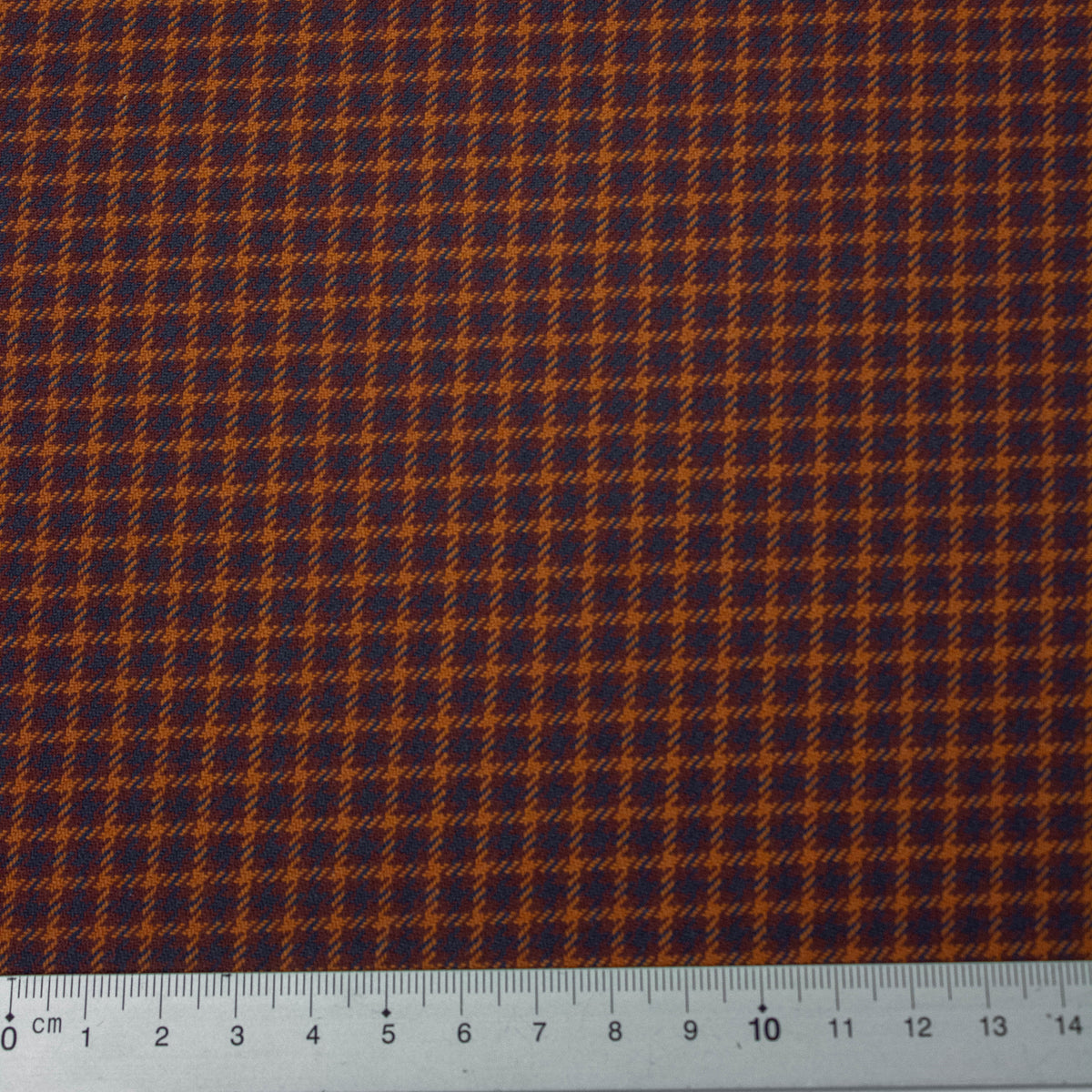 Virgin Wool Suiting Fabric Checks Rust Orange | THE FABRIC SALES