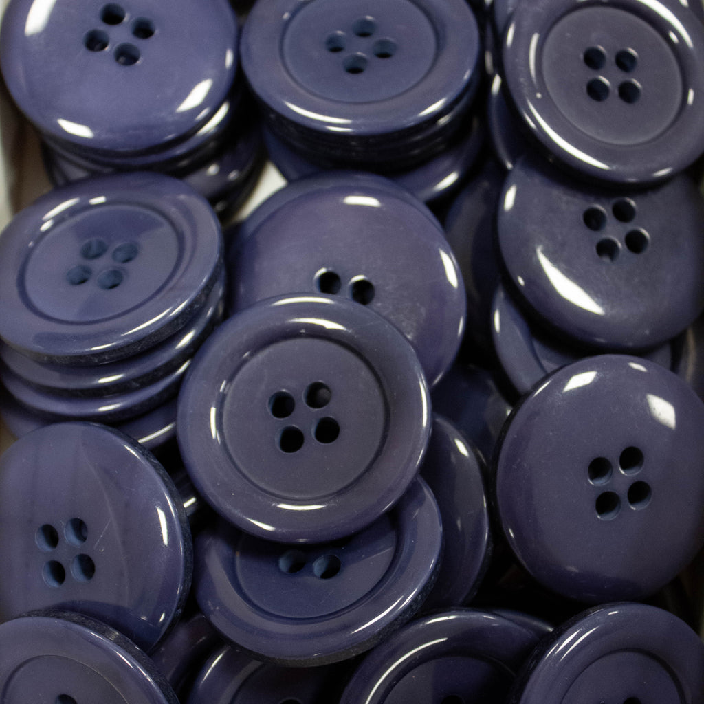 Mina Purple Blue 4-Hole Plastic Button 38mm