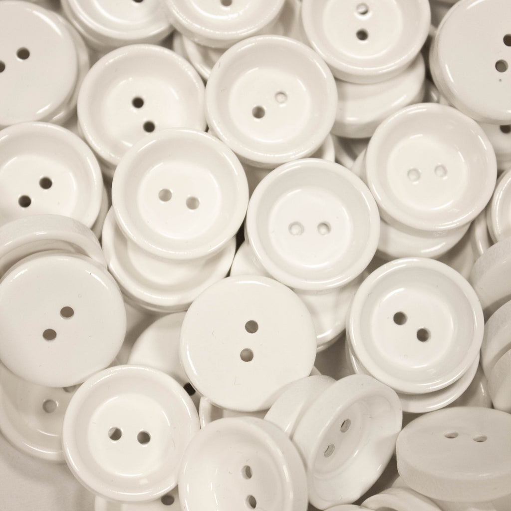 Off-white 2-Hole Plastic Button 22mm