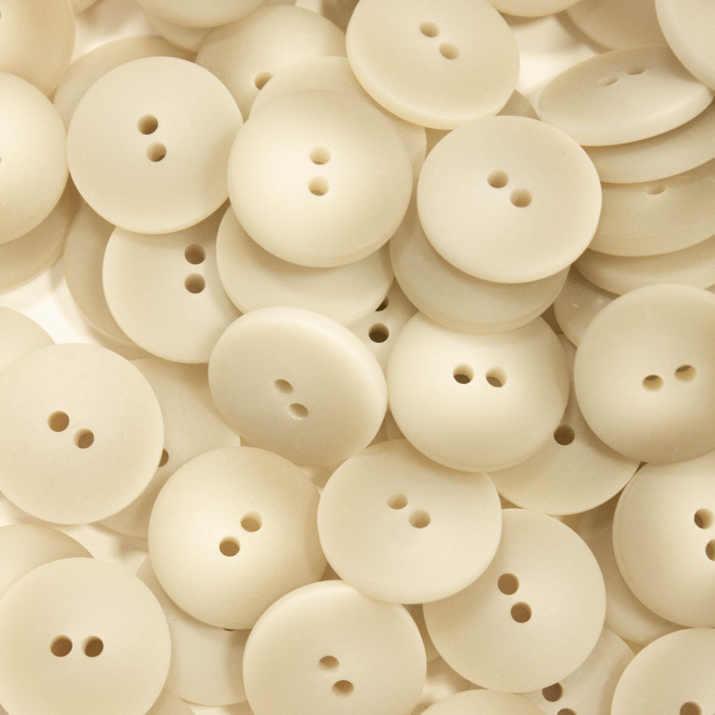 Beige 2-Hole Plastic Button 20mm