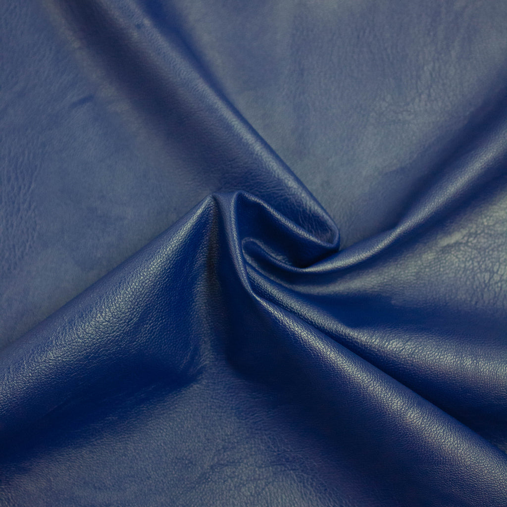 Blue Faux Leather Fabric
