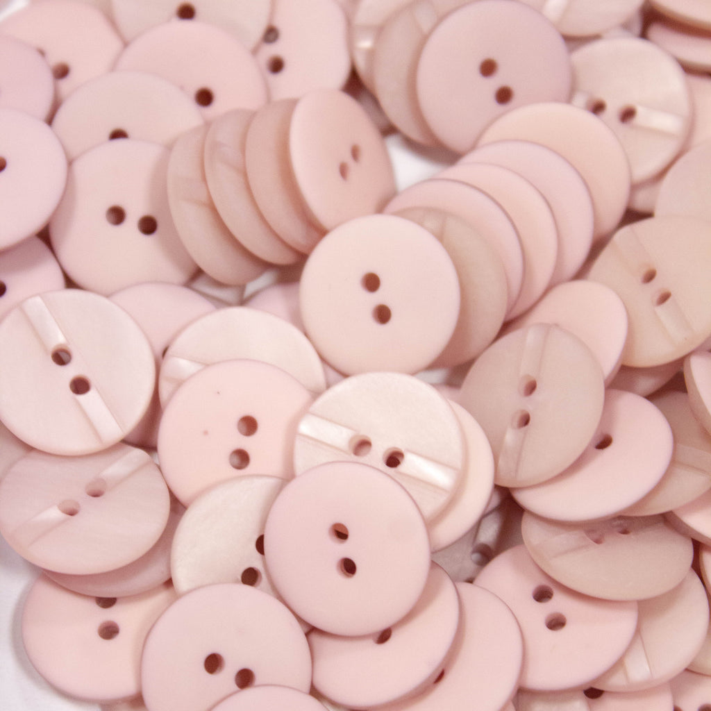 Blush Pink 2-Hole Plastic Button 18mm