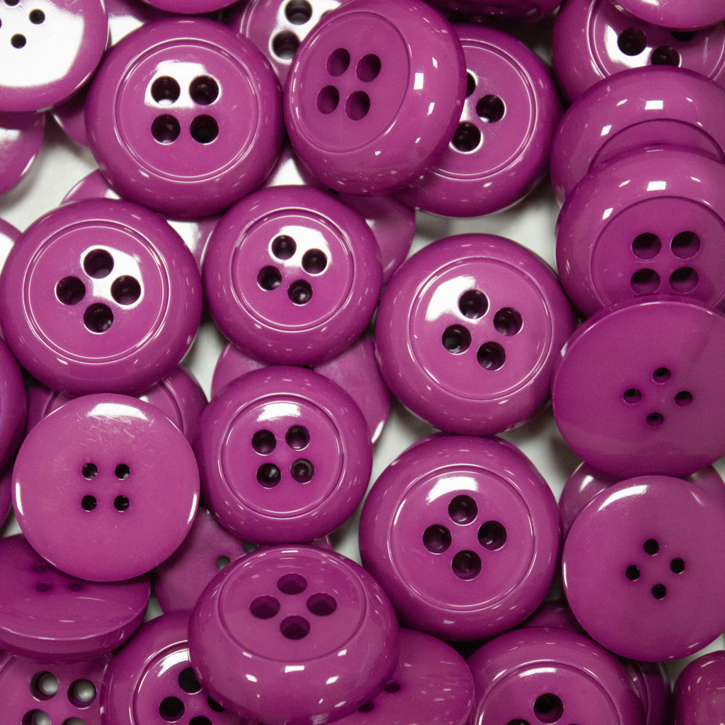 Orchid Purple 4-Hole Plastic Button 25mm