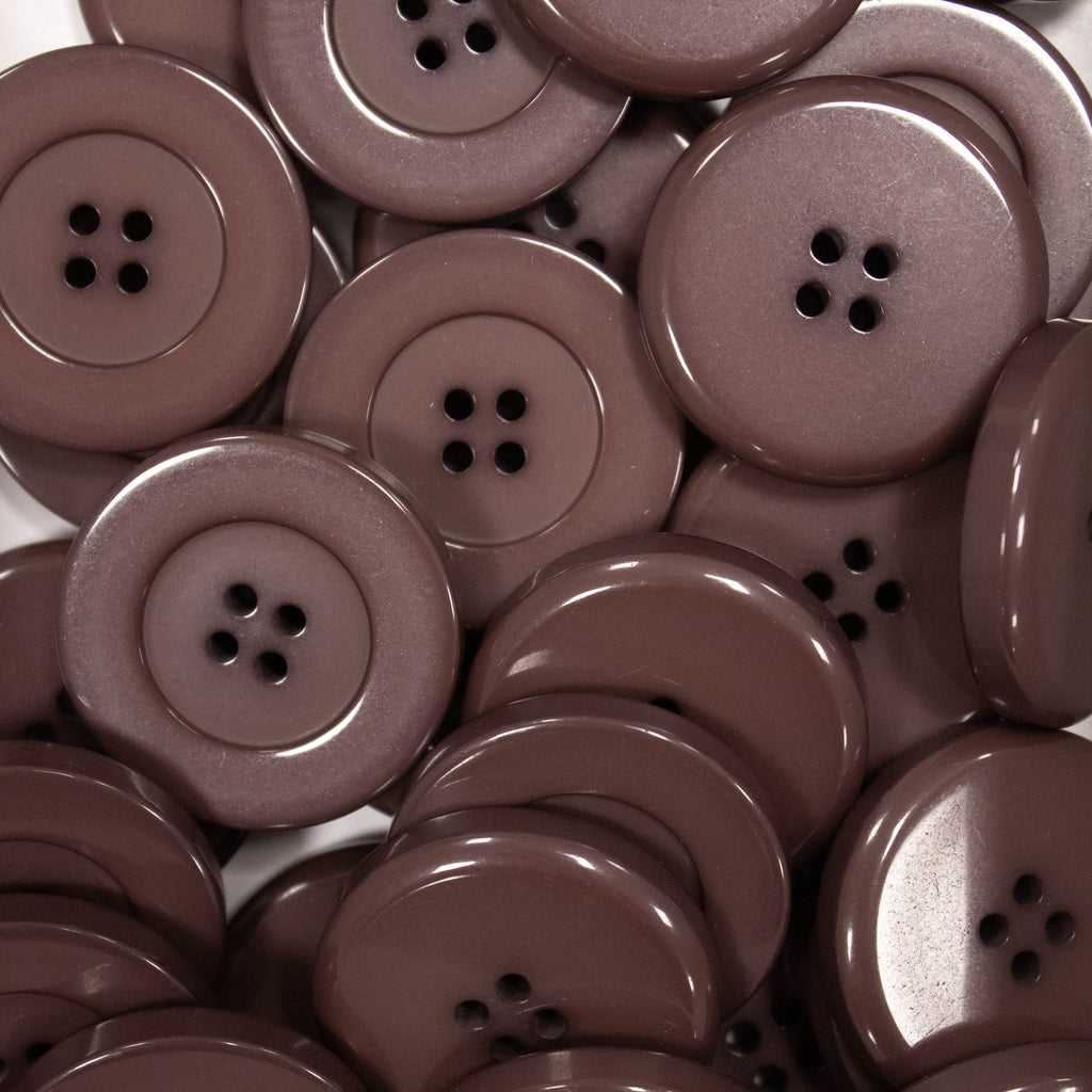 Taupe Purple 4-Hole Plastic Button 32mm