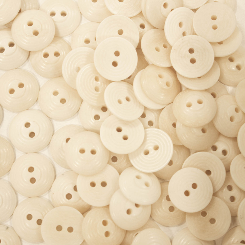 Ivory 2-Hole Plastic Button