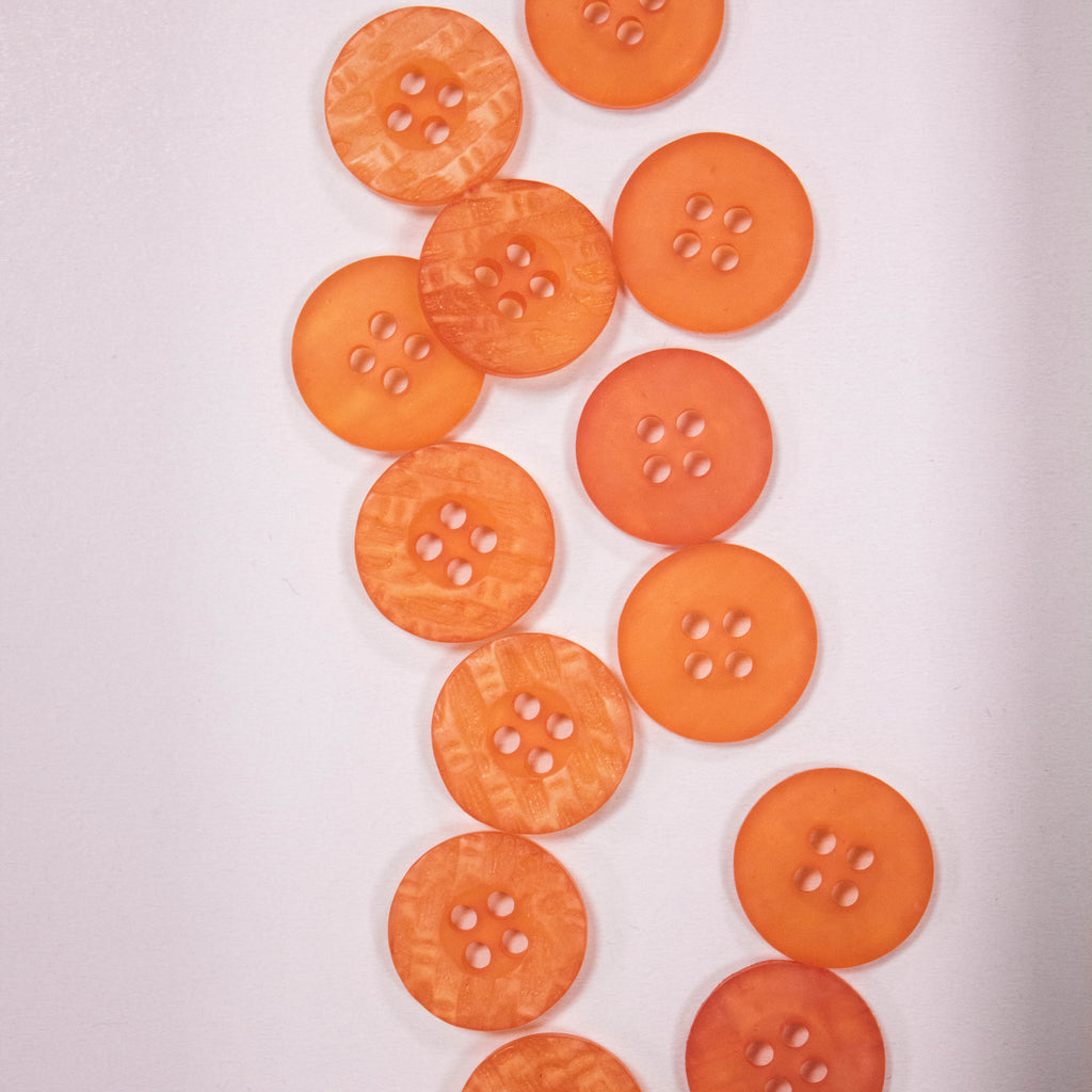 Dorine Orange Plastic Button 15mm