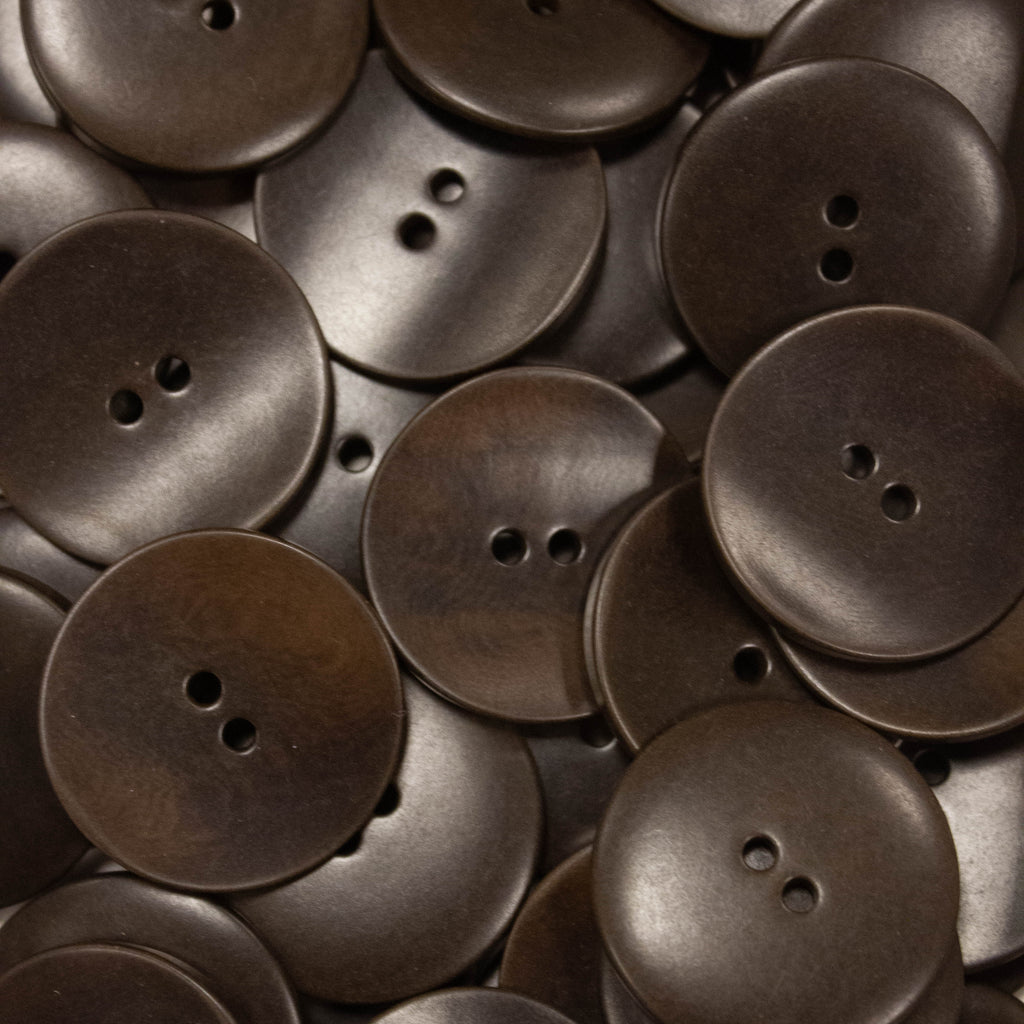 Brown 2-Hole Plastic Button 30mm