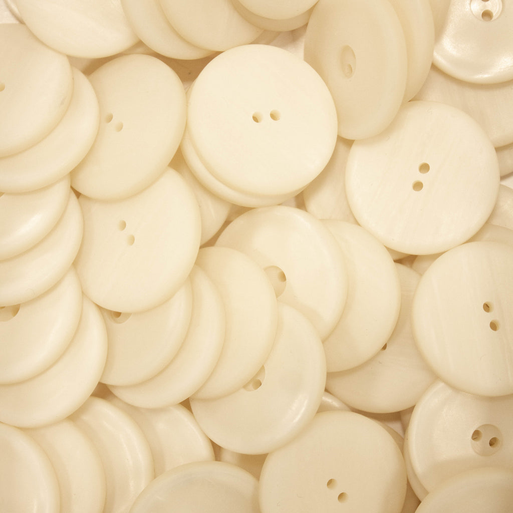 Ivory 2-Hole Horn Button 27mm