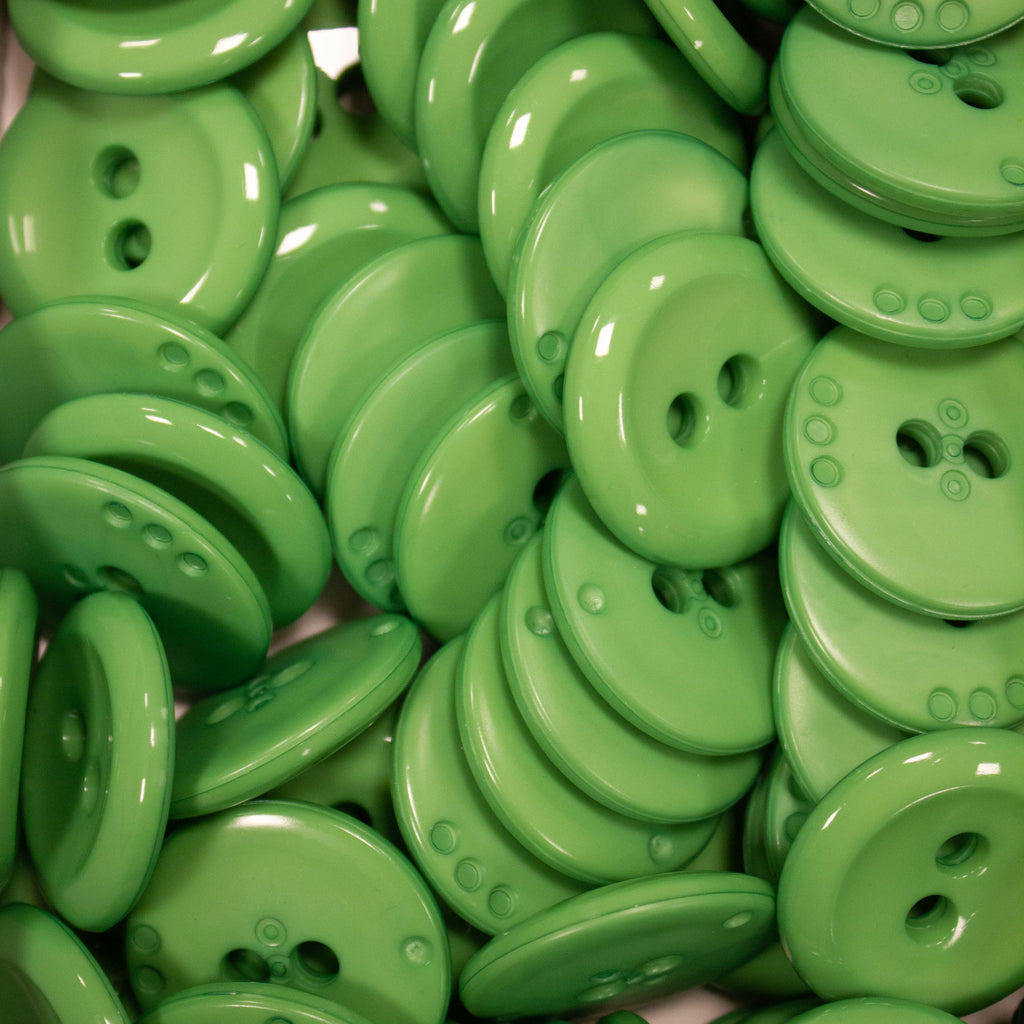 Green 2-Hole Plastic Button