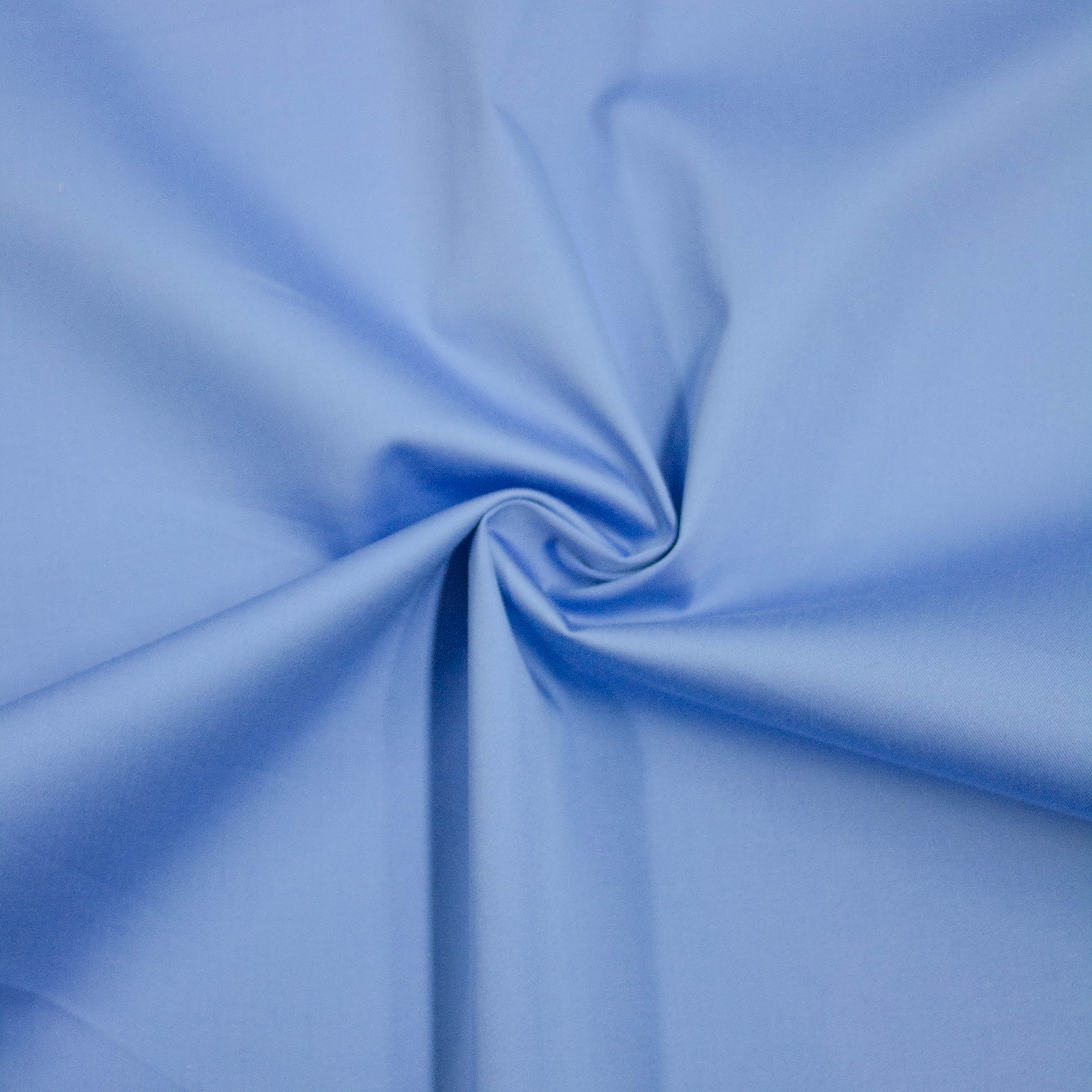 Cotton Sateen Stretch Fabric | Blue | Deadstock Fabric
