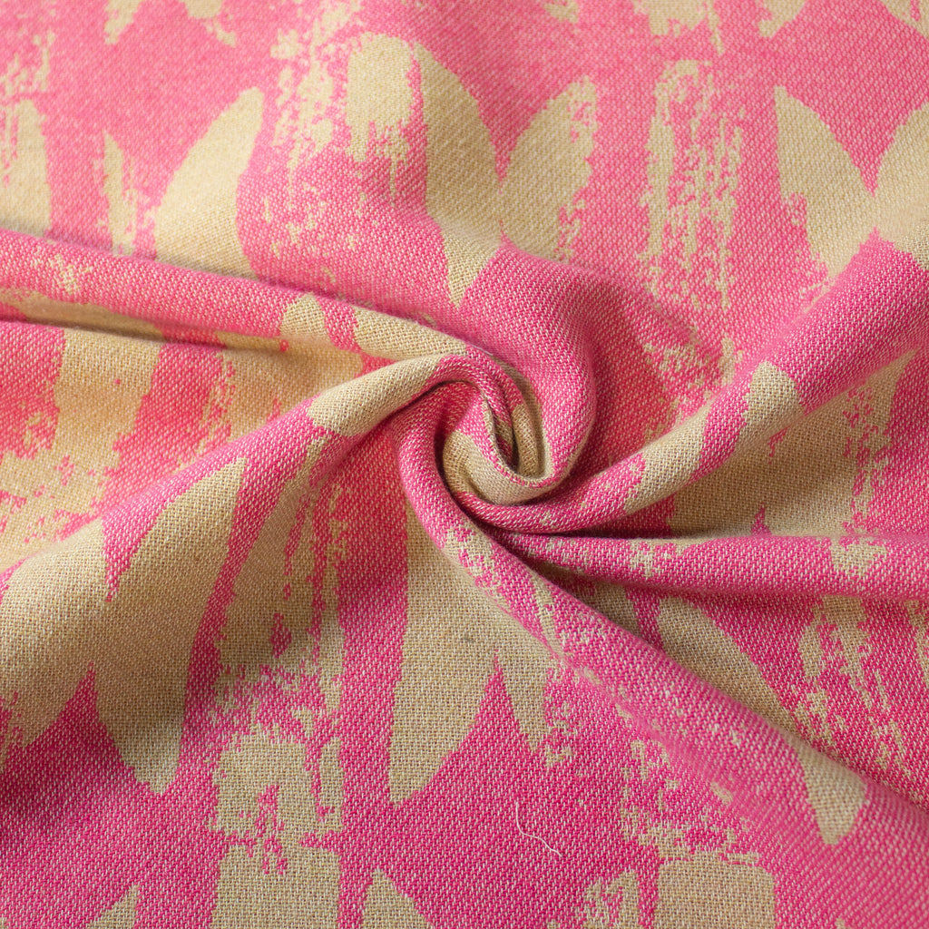 Fuchsia Pink Abstract Cotton Jacquard Fabric | THE FABRIC SALES
