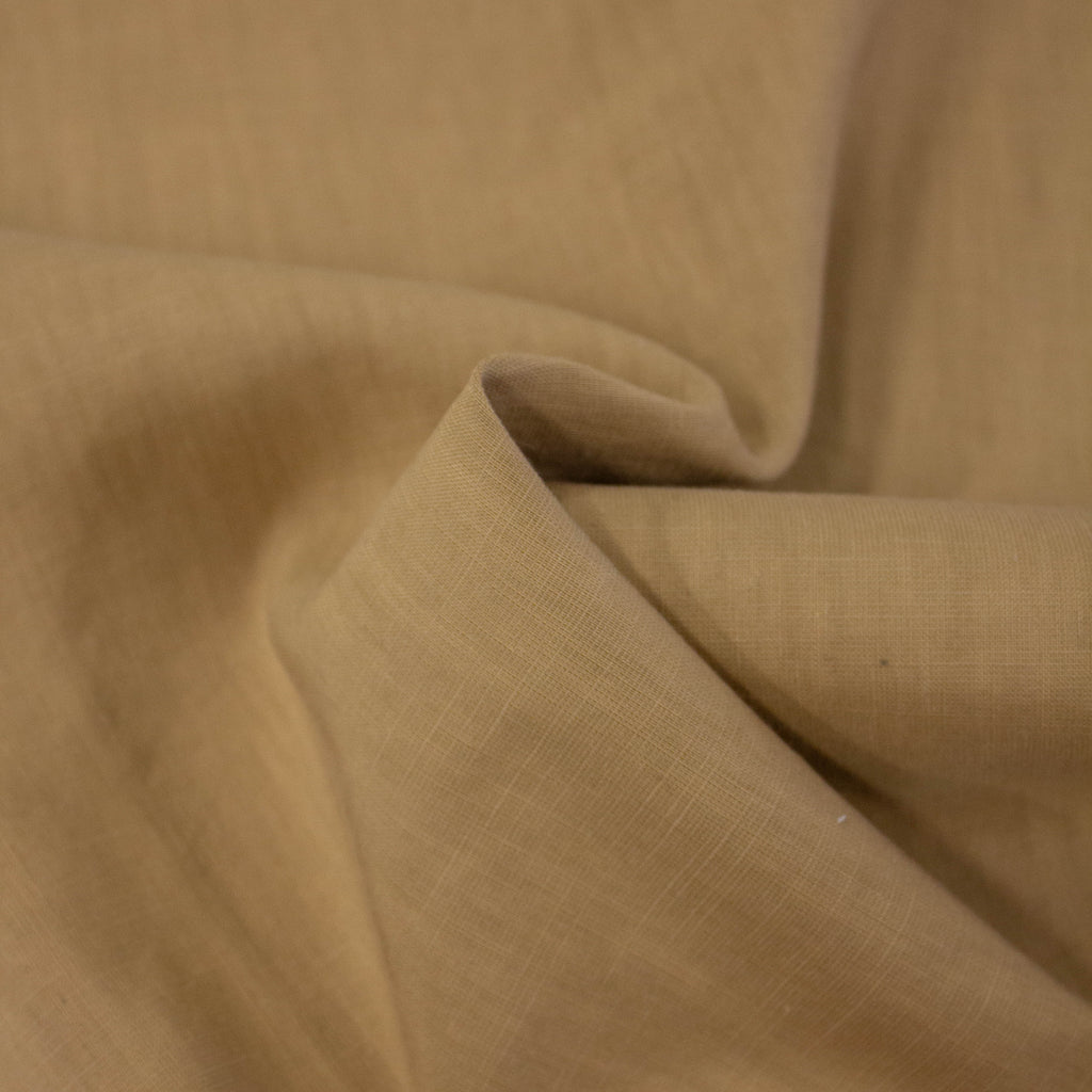 Camel Beige Linen Viscose Fabric | THE FABRIC SALES