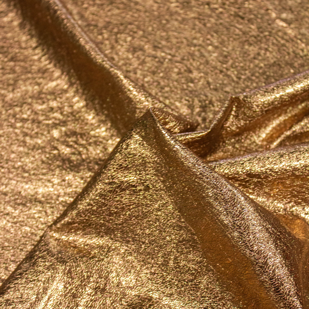 Bronze Polyester Faux Leather Fabric | THE FABRIC SALES