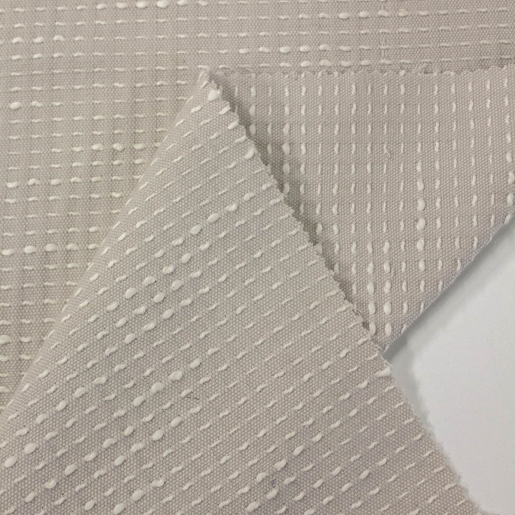 Cotton Jacquard Fabric Greige Textured | THE FABRIC SALES