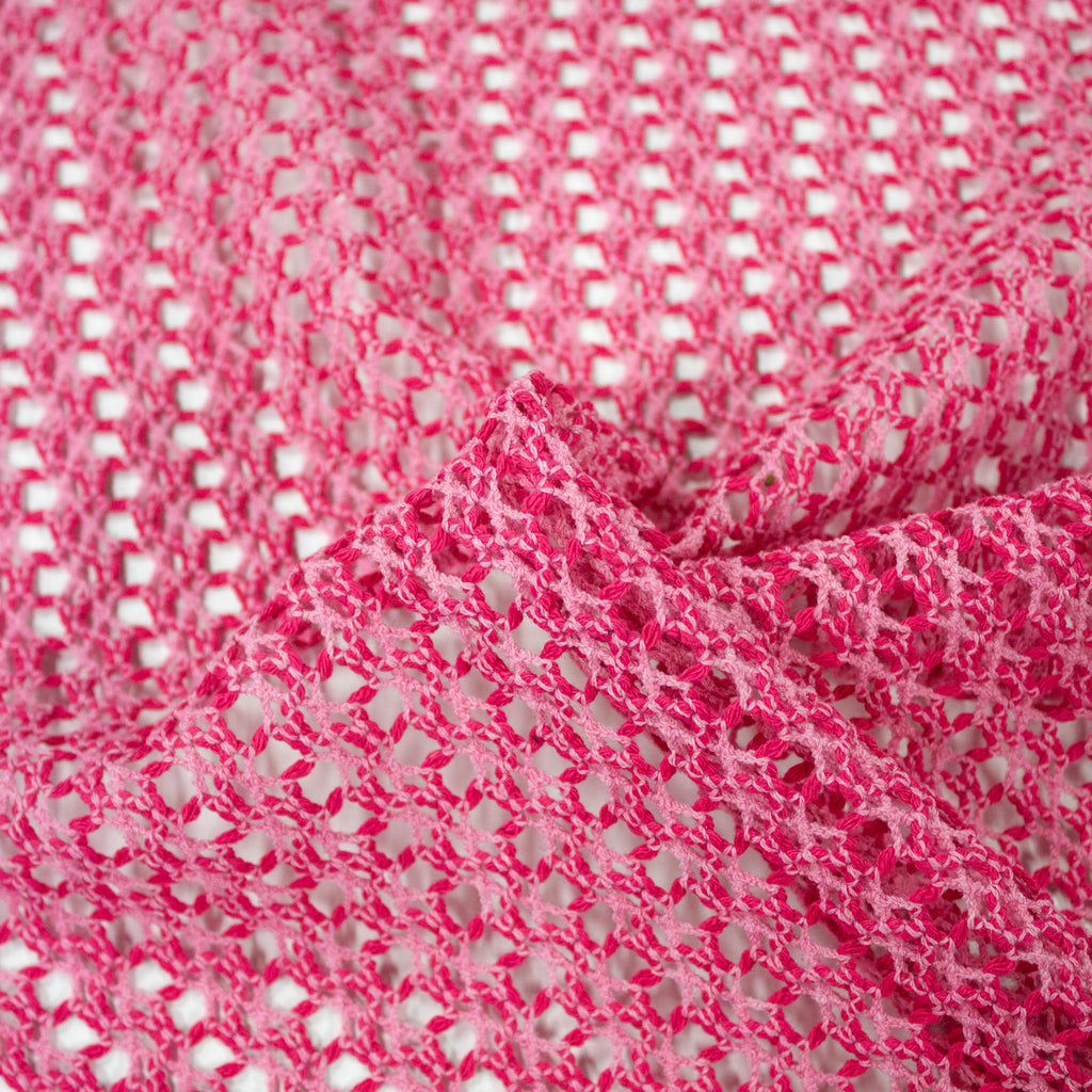 Pink PolyCotton Netting Fabric | THE FABRIC SALES