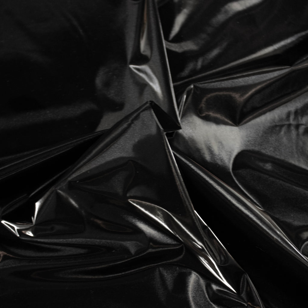 Shiny Lycra Fabric Swatch | Black
