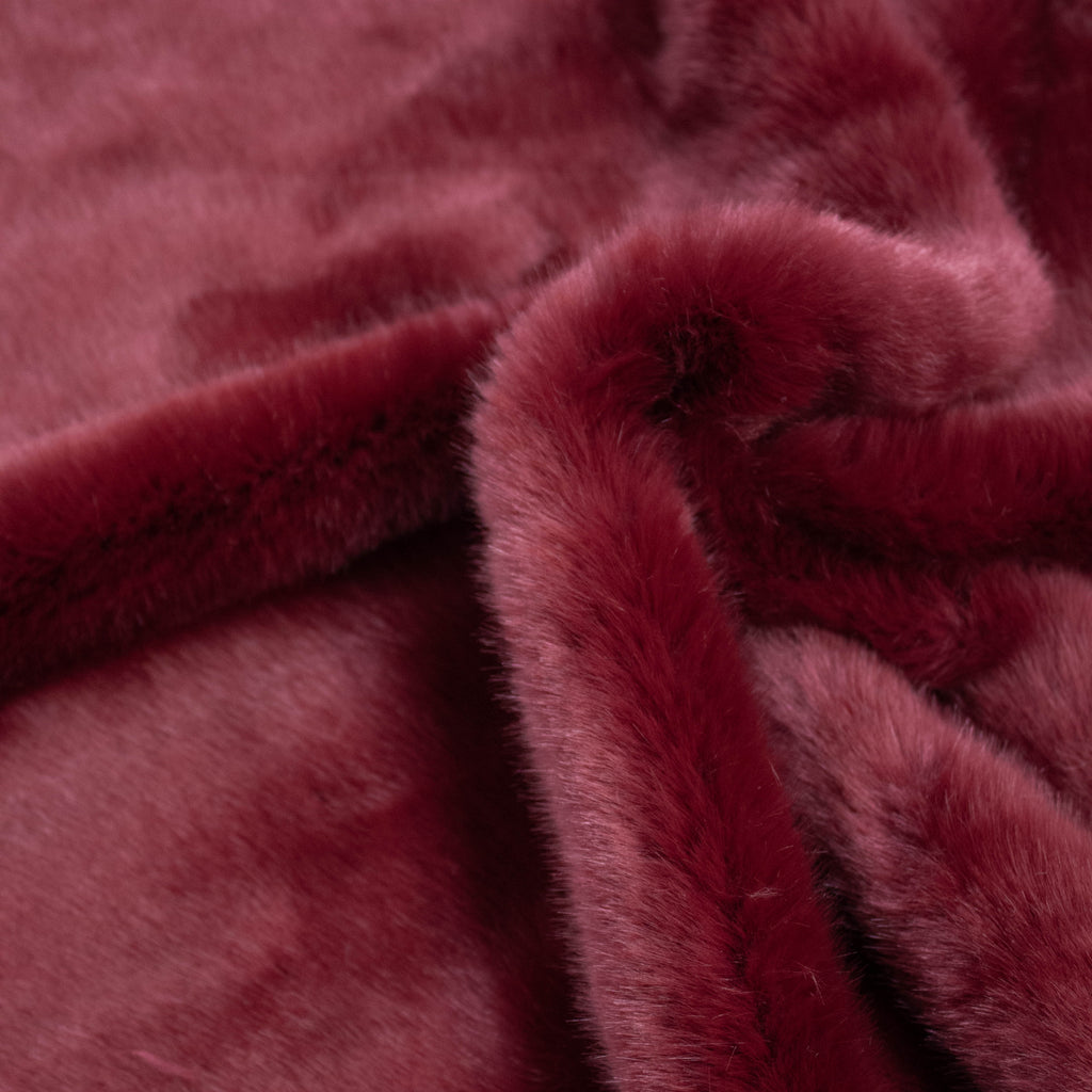 Burgundy, Faux Fur fabric - 11 x 7.5 inches – Bonny Bubbles