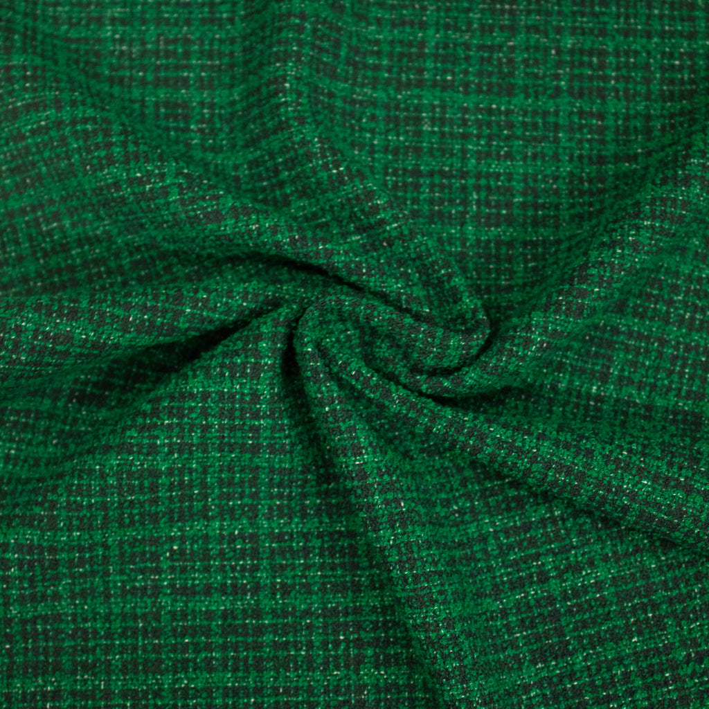 Green Polyester Blend Stretch Fabric | THE FABRIC SALES
