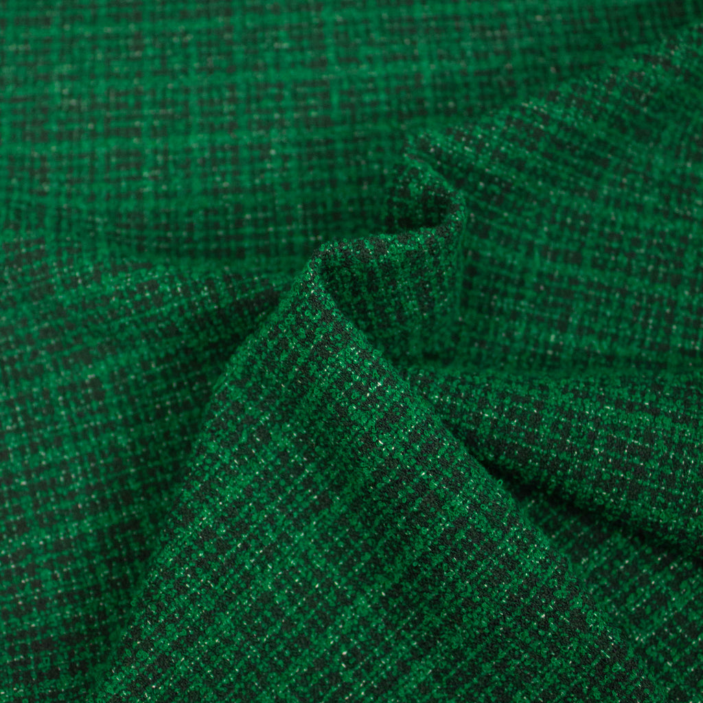 Green Polyester Blend Stretch Fabric | THE FABRIC SALES