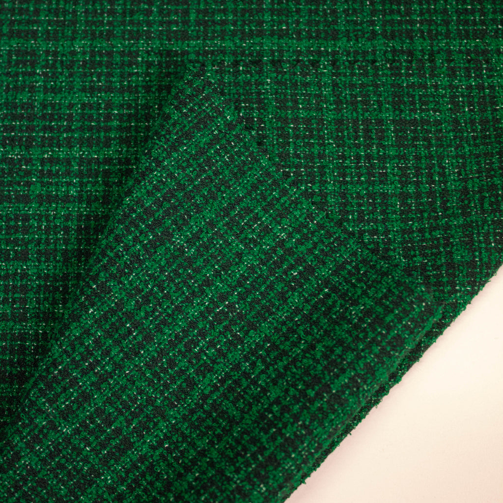 Green Polyester Blend Stretch Fabric | THE FABRIC SALES