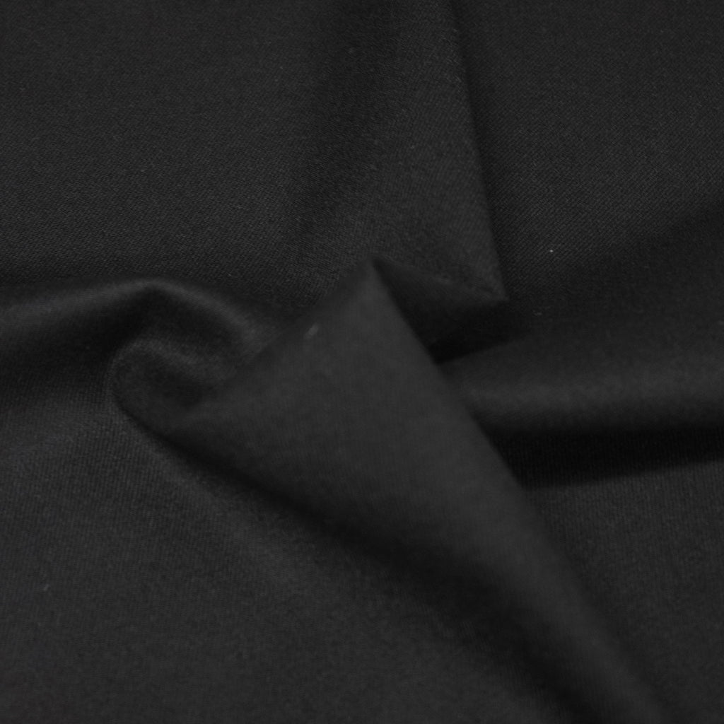 Fabe Black Wool Suiting Twill Fabric