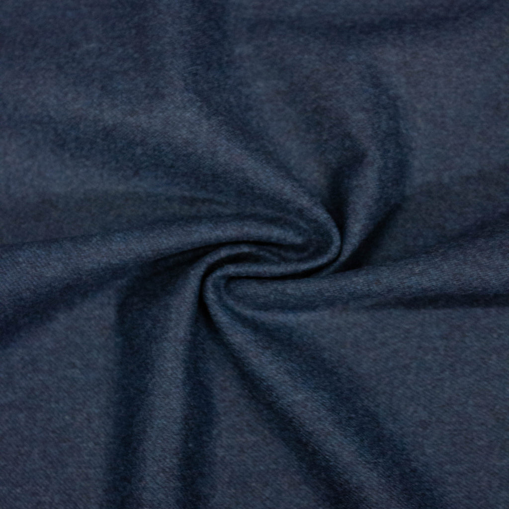 Eliza Petrol Blue Virgin Wool Flannel Suiting