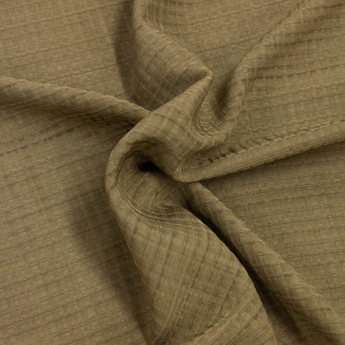 Ramin Olive Green Check Viscose | THE FABRIC SALES