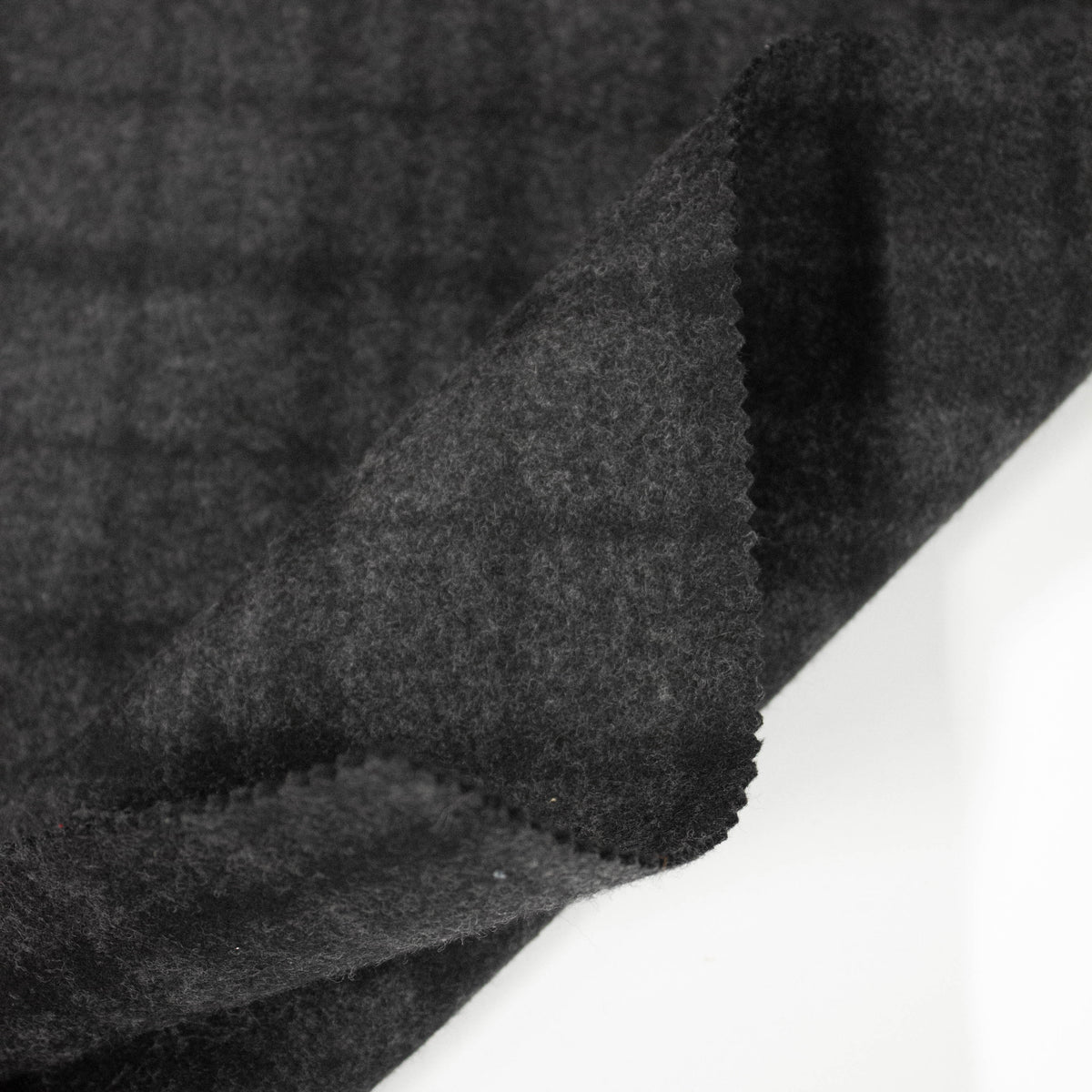 Grey & Black Check Wool Felt Double Face Fabric | THE FABRIC SALES