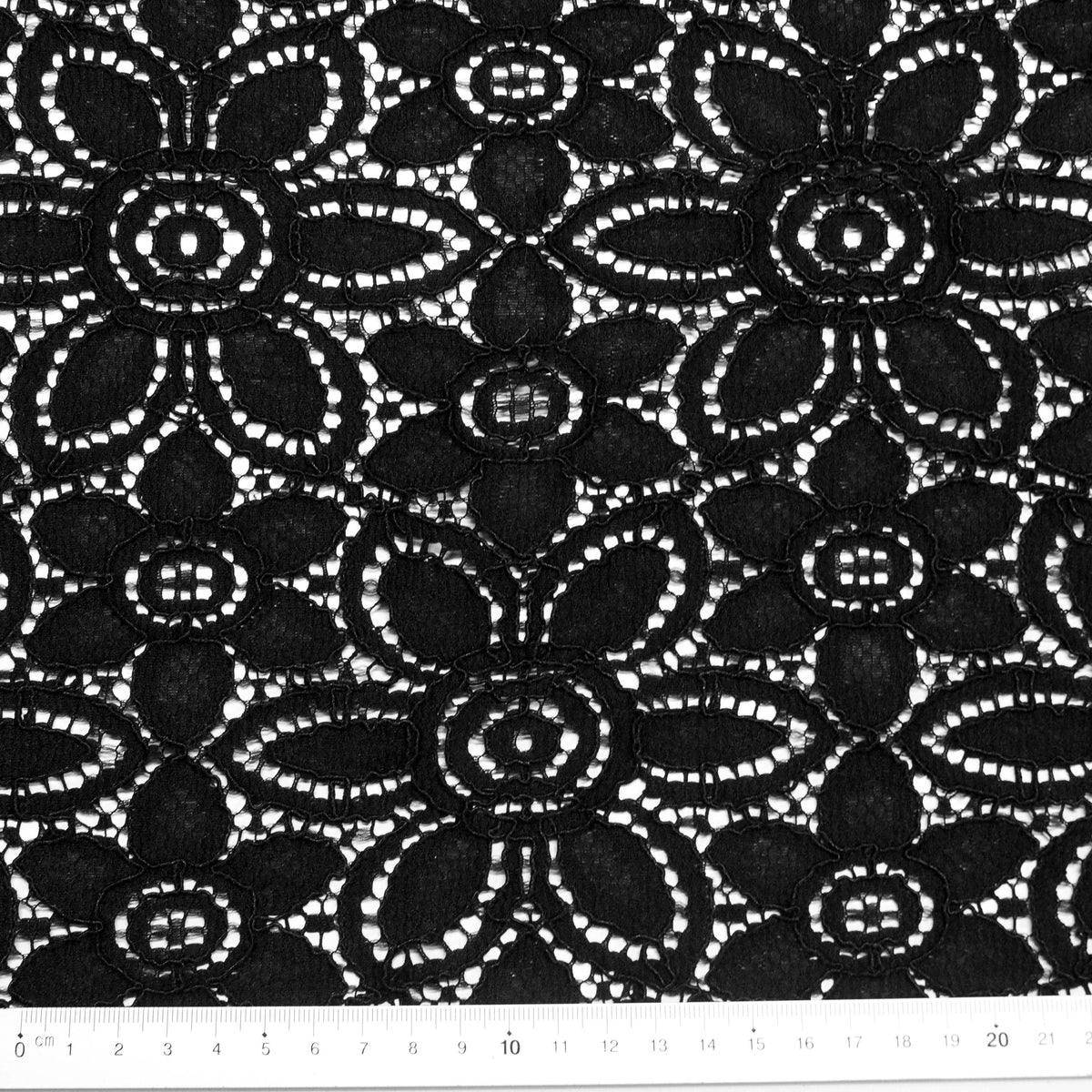 Daniel Black Floral PolyCotton Lace | THE FABRIC SALES