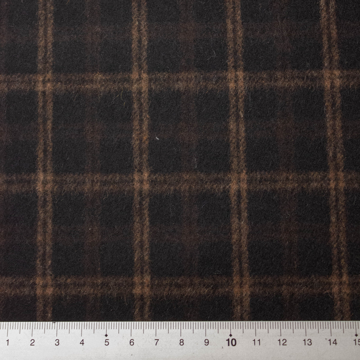 Kirsten Brown Check Wool Flannel Fabric SHOWROOM SAMPLE 34CM X 60CM ...