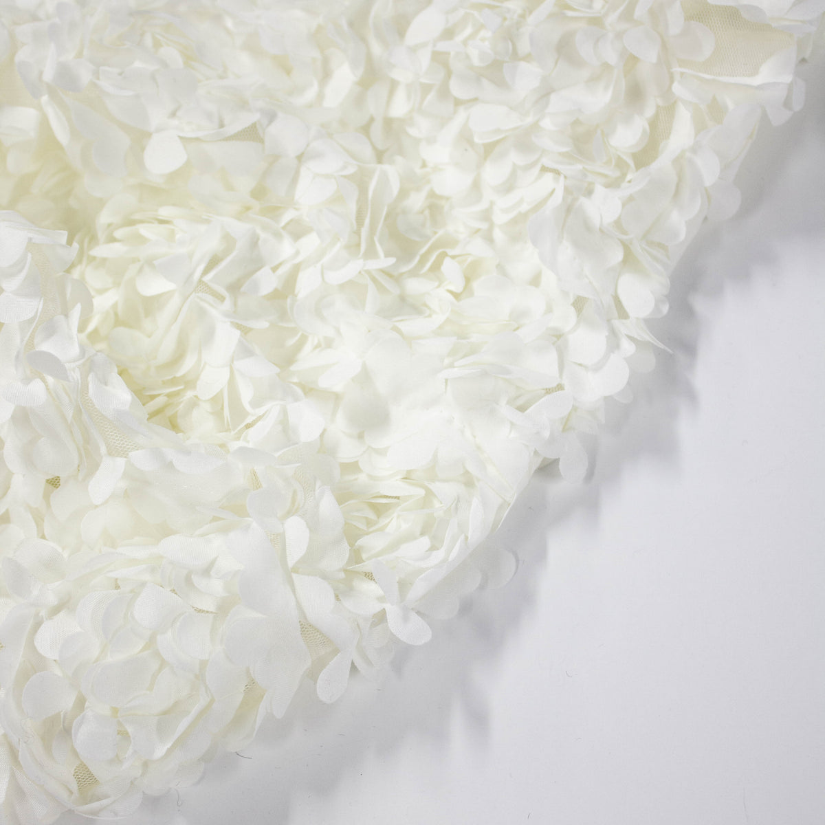 Remy Ivory Cut Out Floral Polyester Tule Fabric - SHOWROOM SAMPLE 34CM ...