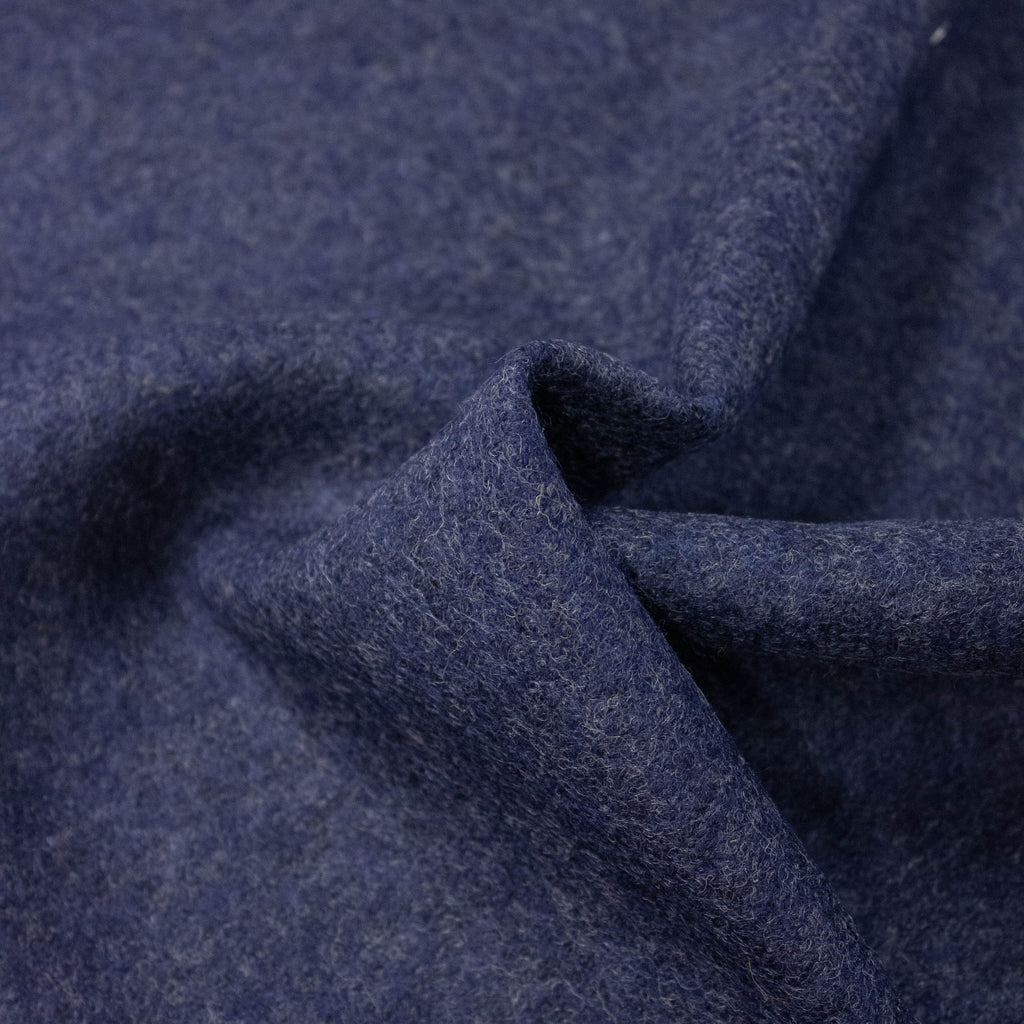 Balyn Blue Boiled Wool Jersey Fabric | THE FABRIC SALES