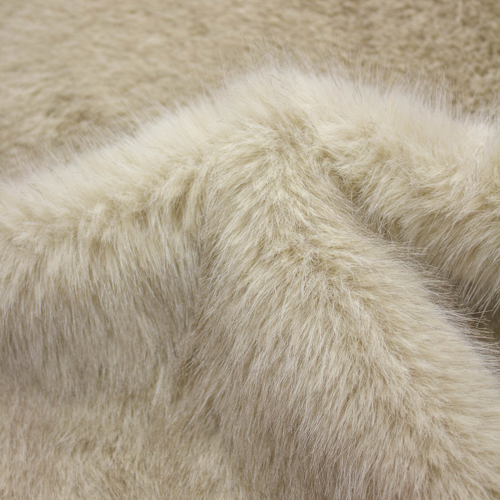 Faux Fur Fabric | Light Beige | Deadstock Fabric | THE FABRIC SALES