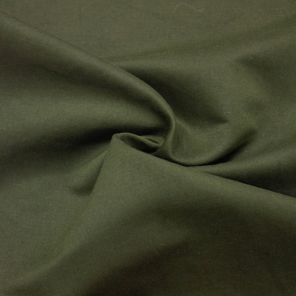 Marc Dark Green Cotton Twill SHOWROOM SAMPLE 34CM X 60CM